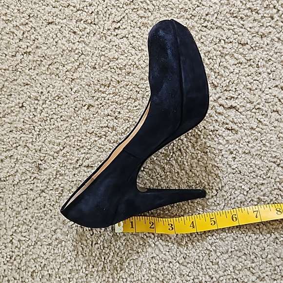 GUC Size 8.5 Navy Blue Suede Gastone Lucioli platform - Picture 9 of 9